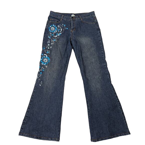 Vintage Cache Beaded Embroidered Embellished Medium/Dark Wash Jeans Size 10 - Picture 12 of 12